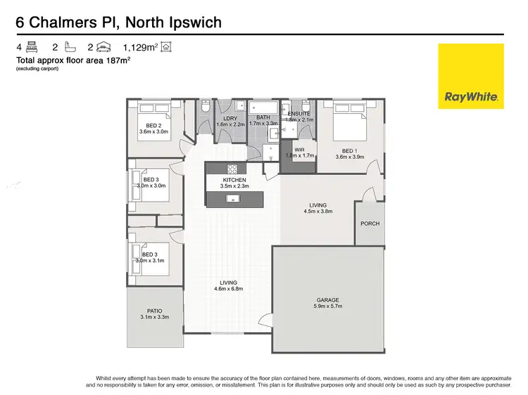 Floorplan of Homely house listing, 6 Chalmers Place, North Ipswich QLD 4305