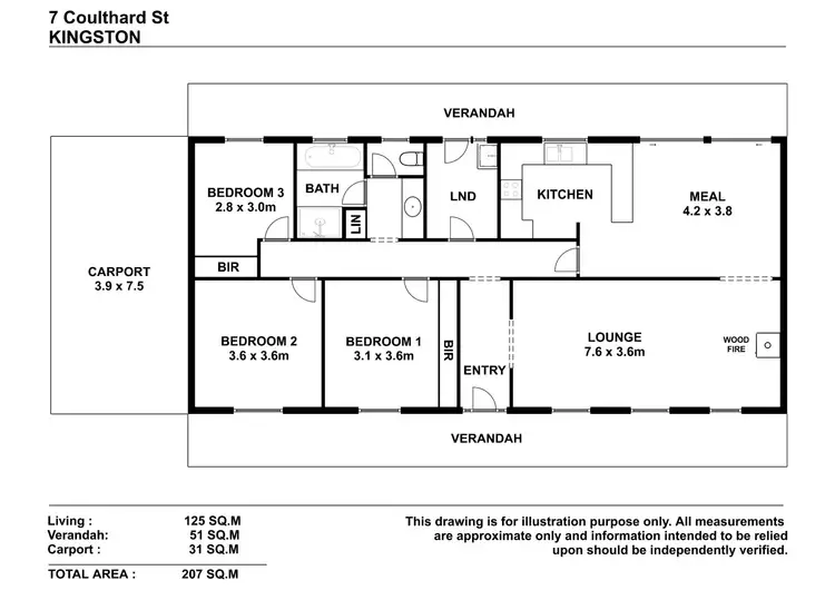 Floorplan of Homely house listing, 7 Coulthard Street, Kingston Se SA 5275