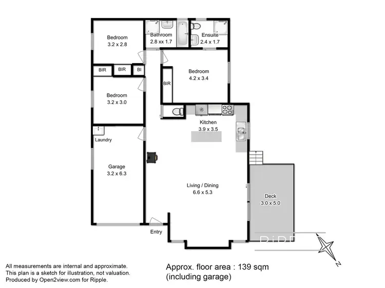 Floorplan of Homely unit listing, 1/4 Estramina Drive, Oakdowns TAS 7019