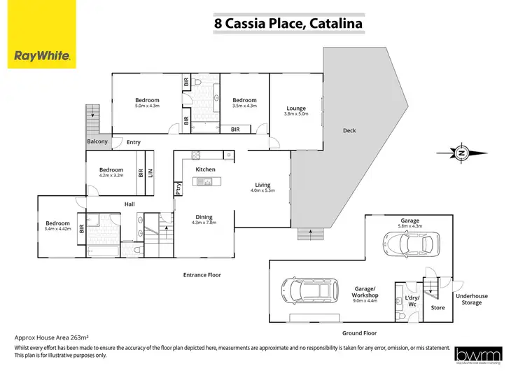 Floorplan of Homely house listing, 8 Cassia Place, Catalina NSW 2536
