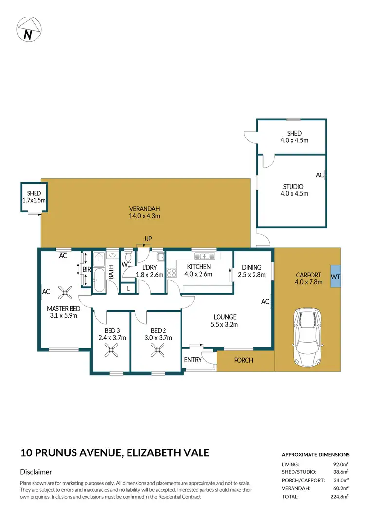 Floorplan of Homely house listing, 10 Prunus Avenue, Elizabeth Vale SA 5112