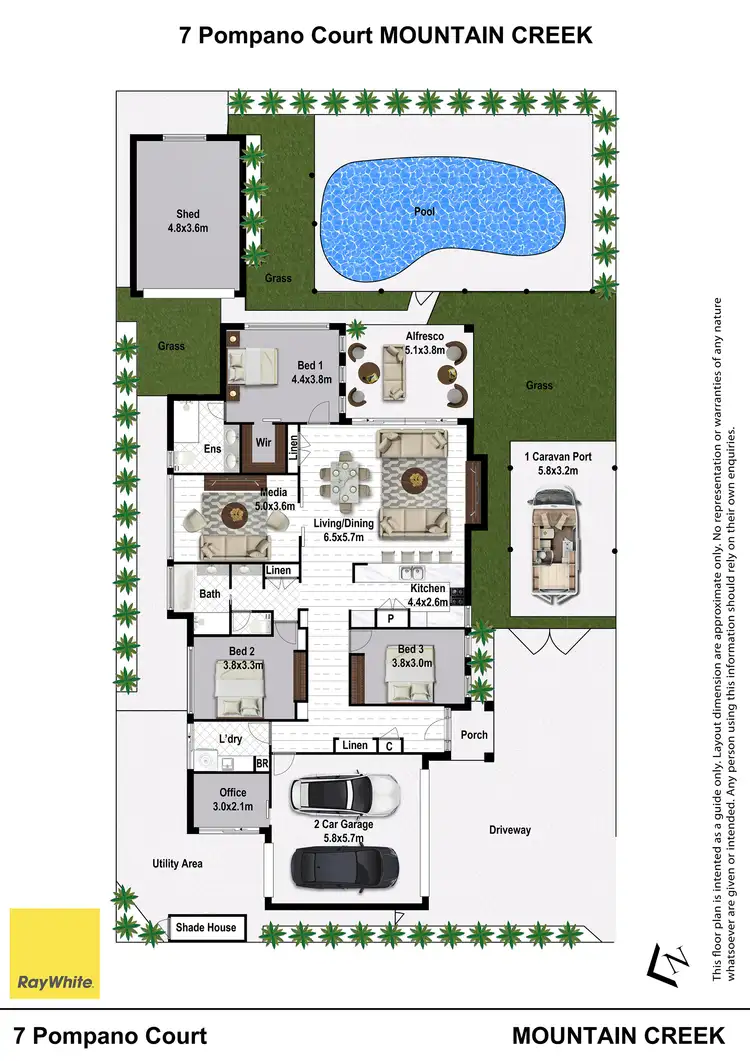 Floorplan of Homely house listing, 7 Pompano Court, Mountain Creek QLD 4557