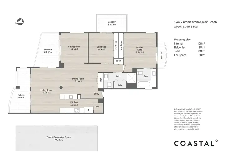 Floorplan of Homely apartment listing, 15/5-7 Cronin Avenue, Main Beach QLD 4217
