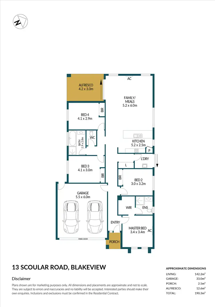 Floorplan of Homely house listing, 13 Scoular Road, Blakeview SA 5114