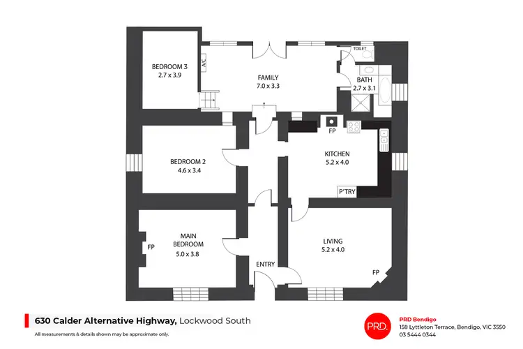 Floorplan of Homely house listing, 630 Calder Alternative Highway, Lockwood South VIC 3551