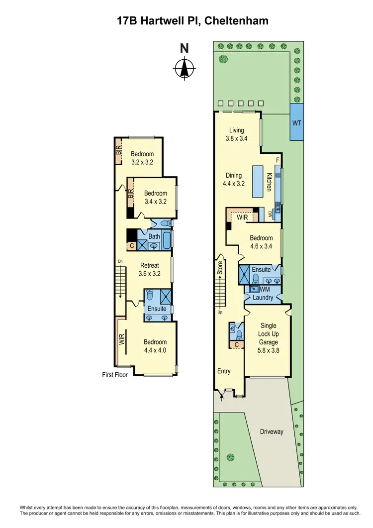 Floorplan of Homely townhouse listing, 17B Hartwell Place, Cheltenham VIC 3192