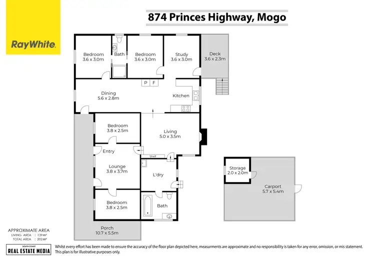 Floorplan of Homely house listing, 874 Princes Highway, Mogo NSW 2536