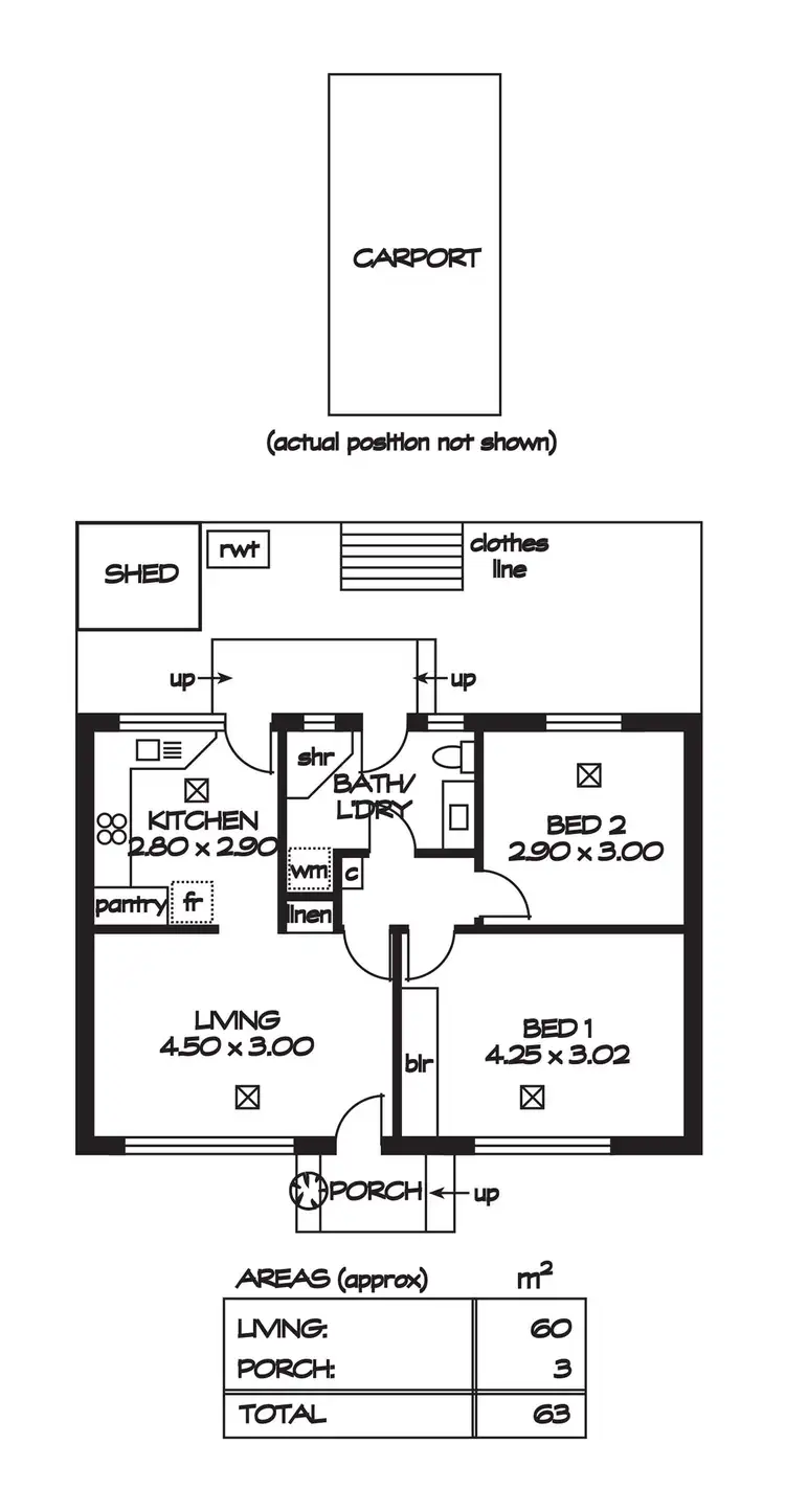 Floorplan of Homely unit listing, 2/17-19 Osmond Terrace, Fullarton SA 5063