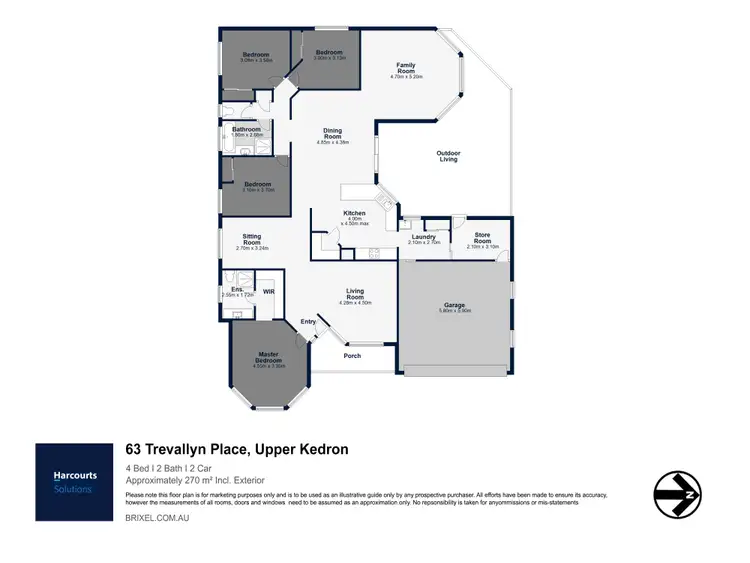 Floorplan of Homely house listing, 63 Trevallyn Place, Upper Kedron QLD 4055