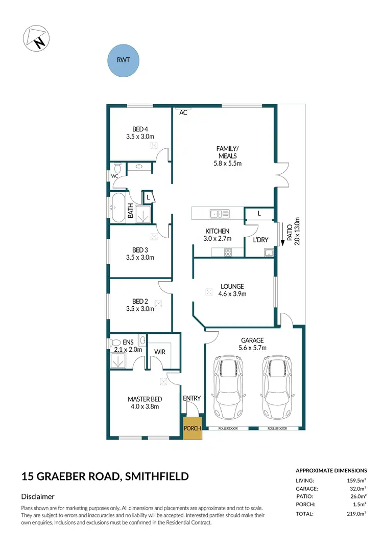 Floorplan of Homely house listing, 15 Graeber Road, Smithfield SA 5114