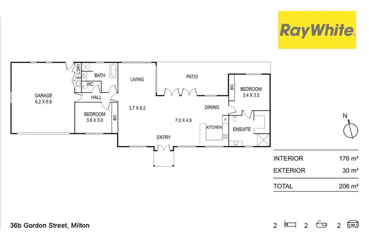 Floorplan of Homely house listing, 36B Gordon Street, Milton NSW 2538
