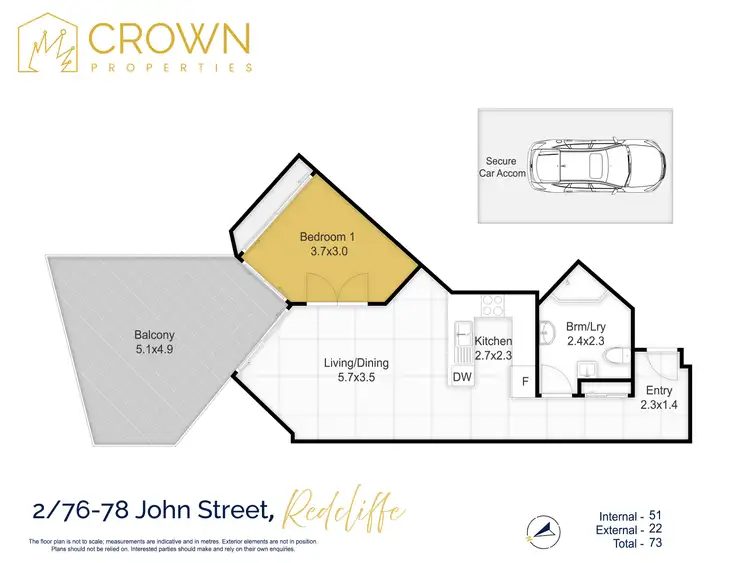 Floorplan of Homely unit listing, 2/76-78 John Street, Redcliffe QLD 4020