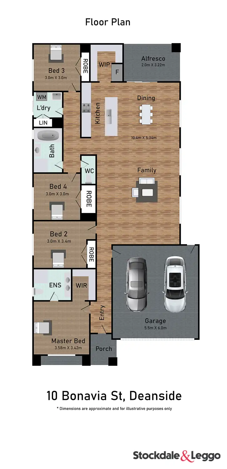 Floorplan of Homely house listing, 10 Bonavia Street, Deanside VIC 3336