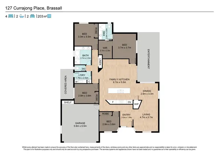 Floorplan of Homely house listing, 127 Currajong Place, Brassall QLD 4305