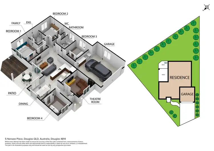 Floorplan of Homely house listing, 5 Narwee Place, Douglas QLD 4814