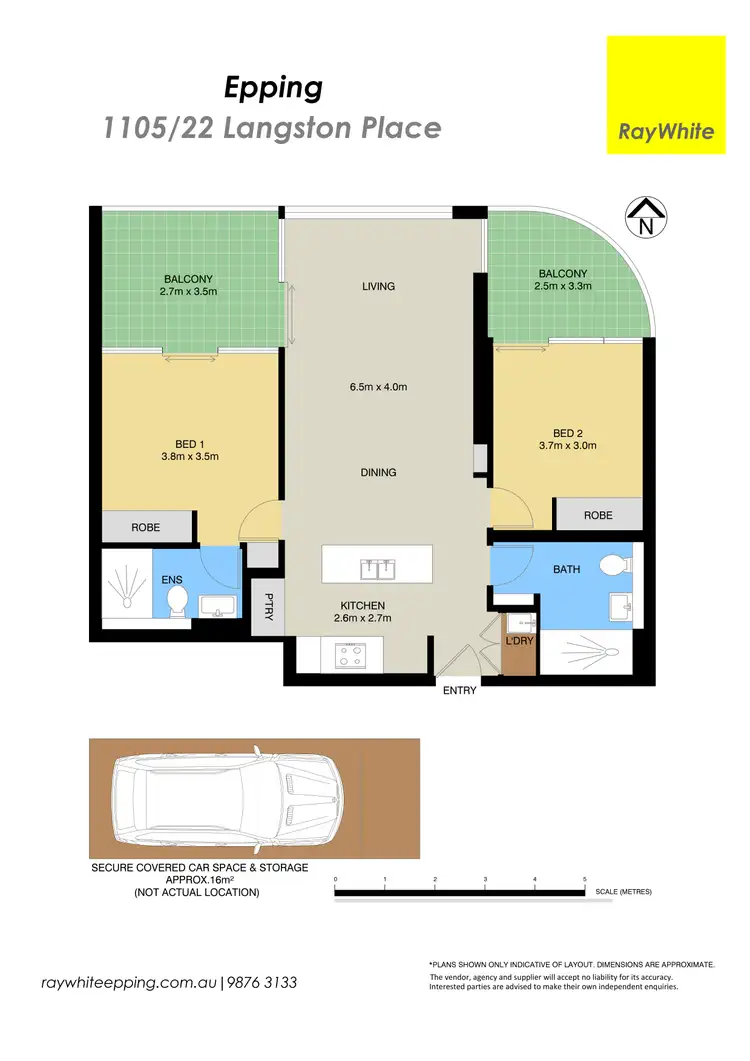 Floorplan of Homely apartment listing, 1105/22 Langston Place, Epping NSW 2121