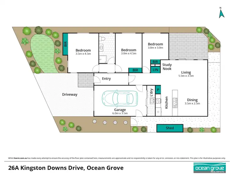 Floorplan of Homely unit listing, 26A Kingston Downs Drive, Ocean Grove VIC 3226