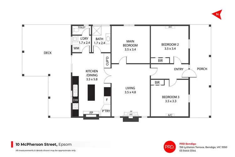 Floorplan of Homely house listing, 10 McPherson Street, Epsom VIC 3551