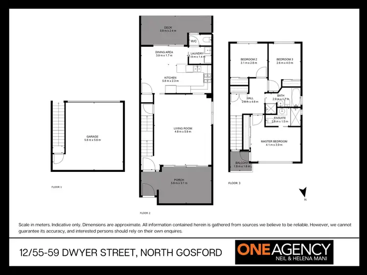 Floorplan of Homely townhouse listing, 12/55-59 Dwyer Street, North Gosford NSW 2250
