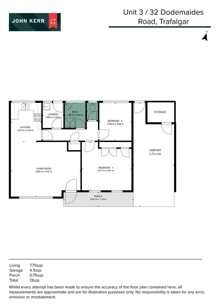 Floorplan of Homely unit listing, 3/32 Dodemaides Road, Trafalgar VIC 3824