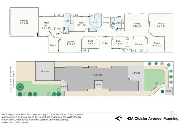 Floorplan of Homely house listing, 43a Cloister Avenue, Manning WA 6152