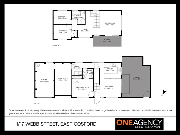 Floorplan of Homely townhouse listing, 1/17 Webb Street, East Gosford NSW 2250