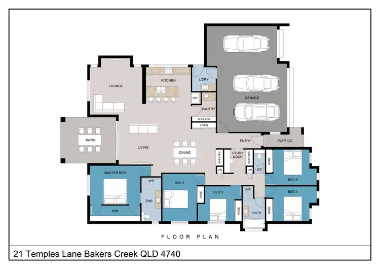 Floorplan of Homely house listing, 21 Temples Lane, Bakers Creek QLD 4740