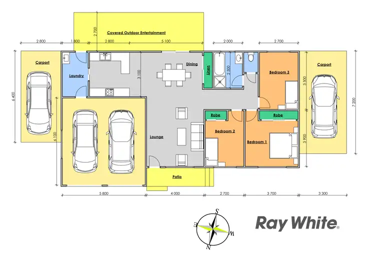 Floorplan of Homely semi-detached listing, 1/11 Kurrajong Crescent, Taree NSW 2430