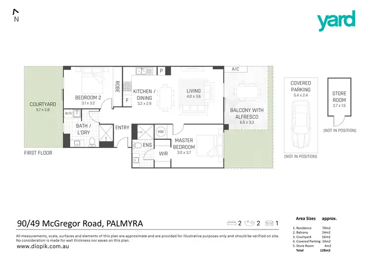 Floorplan of Homely apartment listing, 90/49 McGregor Road, Palmyra WA 6157