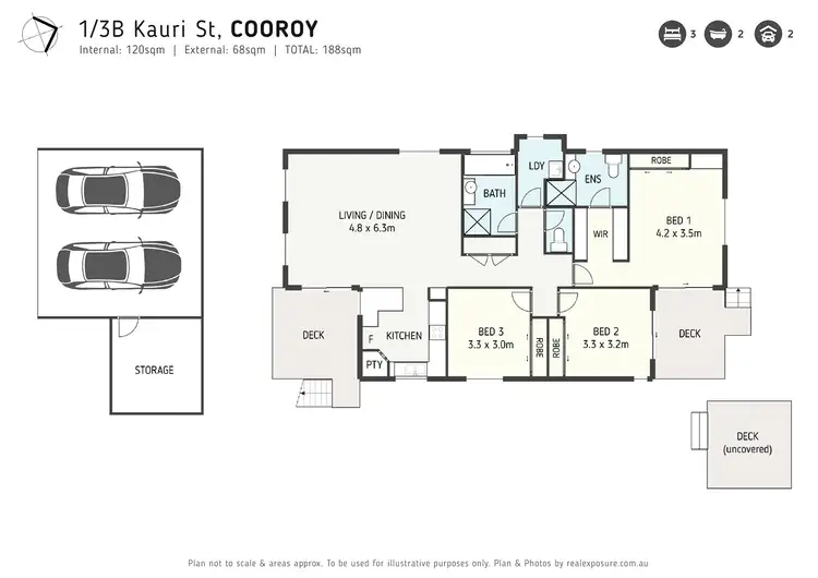 Floorplan of Homely house listing, 1/3B Kauri Street, Cooroy QLD 4563