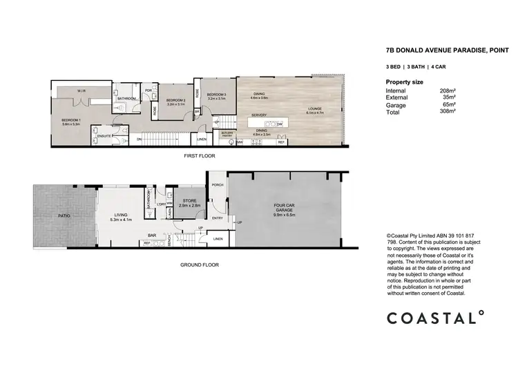 Floorplan of Homely townhouse listing, 7B Donald Avenue, Paradise Point QLD 4216