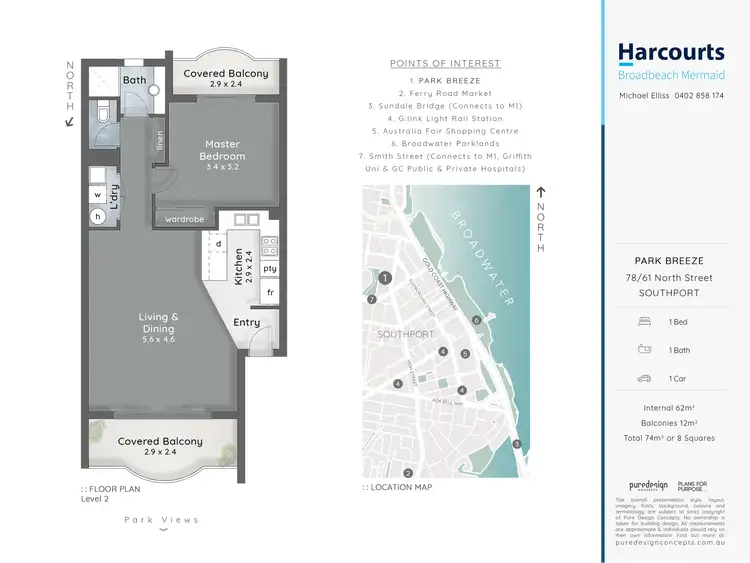 Floorplan of Homely apartment listing, 78/61 North Street, Southport QLD 4215