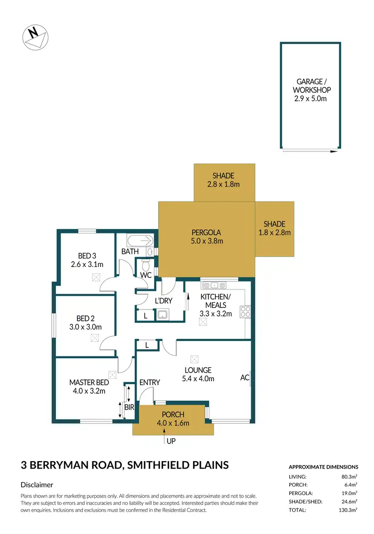 Floorplan of Homely house listing, 3 Berryman Road, Smithfield Plains SA 5114