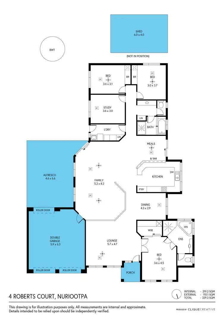 Floorplan of Homely house listing, 4 Roberts Court, Nuriootpa SA 5355