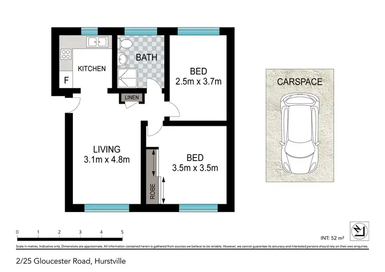 Floorplan of Homely apartment listing, 2/25 Gloucester Road, Hurstville NSW 2220