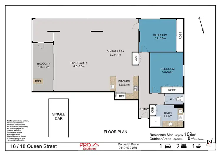 Floorplan of Homely unit listing, 16/18 Queen Street, Southport QLD 4215