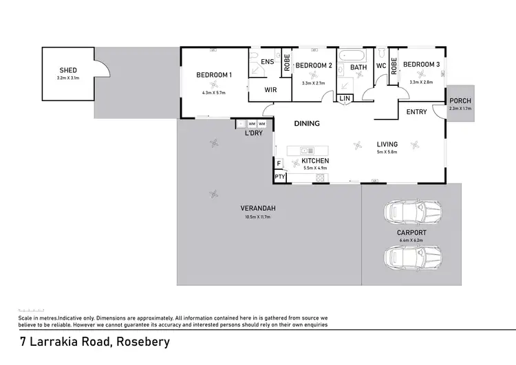Floorplan of Homely house listing, 7 Larrakia Road, Rosebery NT 832
