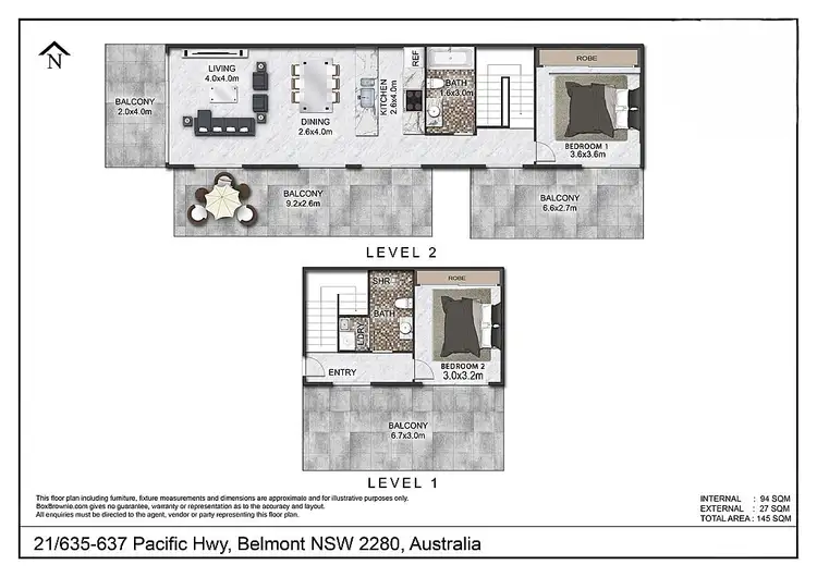 Floorplan of Homely unit listing, 21/635-637 Pacific Highway, Belmont NSW 2280