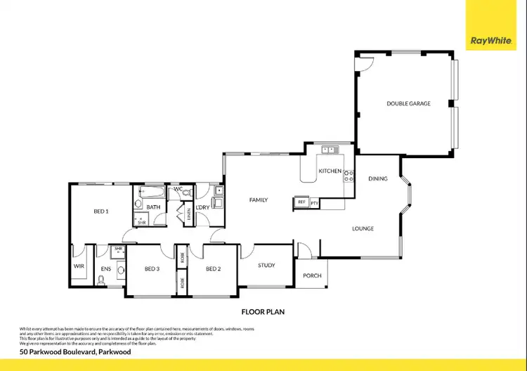 Floorplan of Homely house listing, 50 Parkwood Boulevard, Parkwood QLD 4214