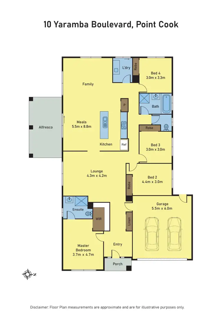 Floorplan of Homely house listing, 10 Yaramba Boulevard, Point Cook VIC 3030