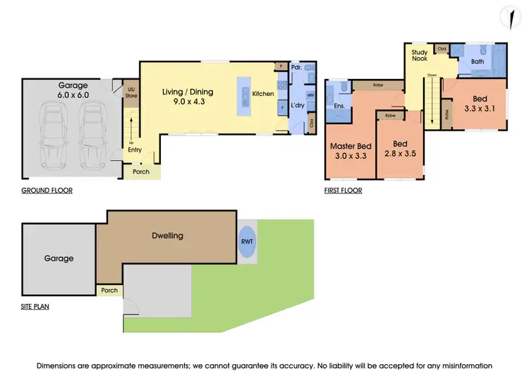 Floorplan of Homely townhouse listing, 30 Grove way, Wantirna South VIC 3152