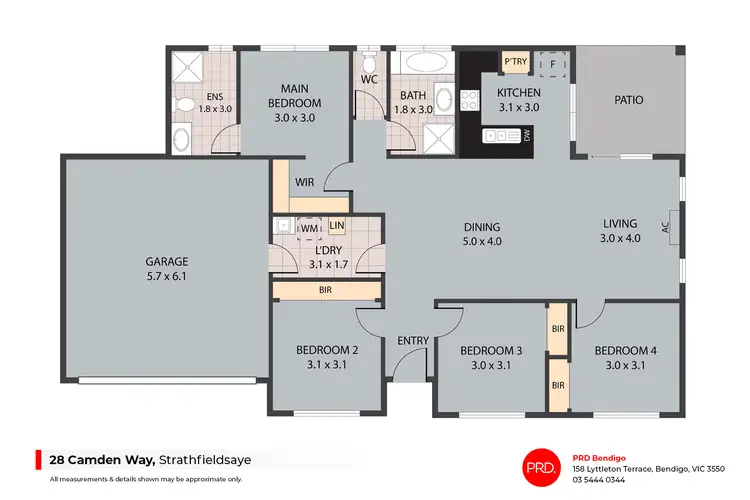 Floorplan of Homely house listing, 28 Camden Way, Strathfieldsaye VIC 3551