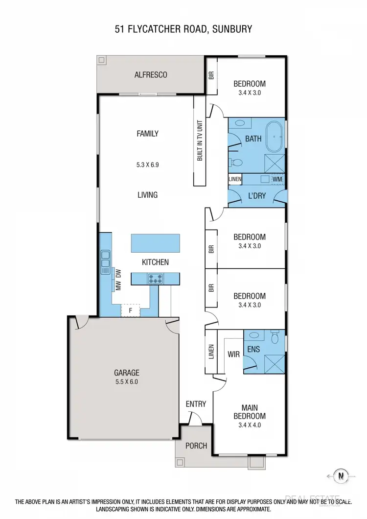 Floorplan of Homely house listing, 51 Flycatcher Road, Sunbury VIC 3429