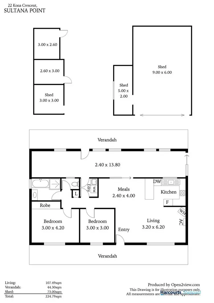 Floorplan of Homely house listing, 22 Kona Crescent, Sultana Point SA 5583