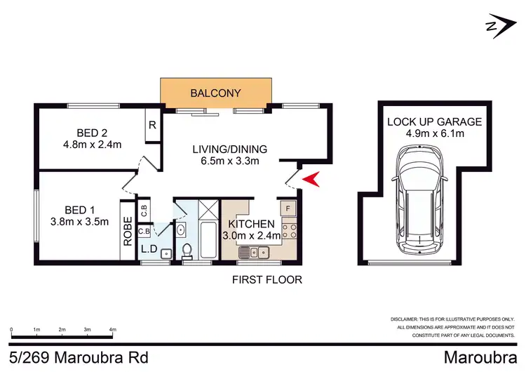 Floorplan of Homely unit listing, 5/269-271 Maroubra Road, Maroubra NSW 2035