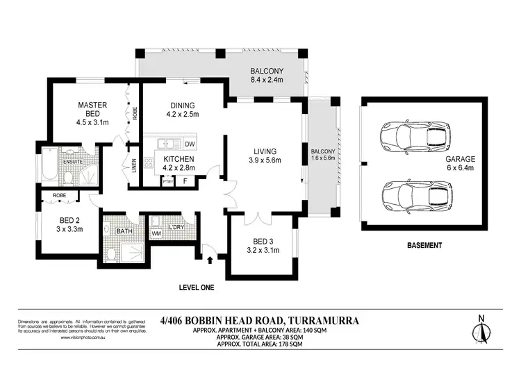 Floorplan of Homely unit listing, 4/406 Bobbin Head Road, Turramurra NSW 2074