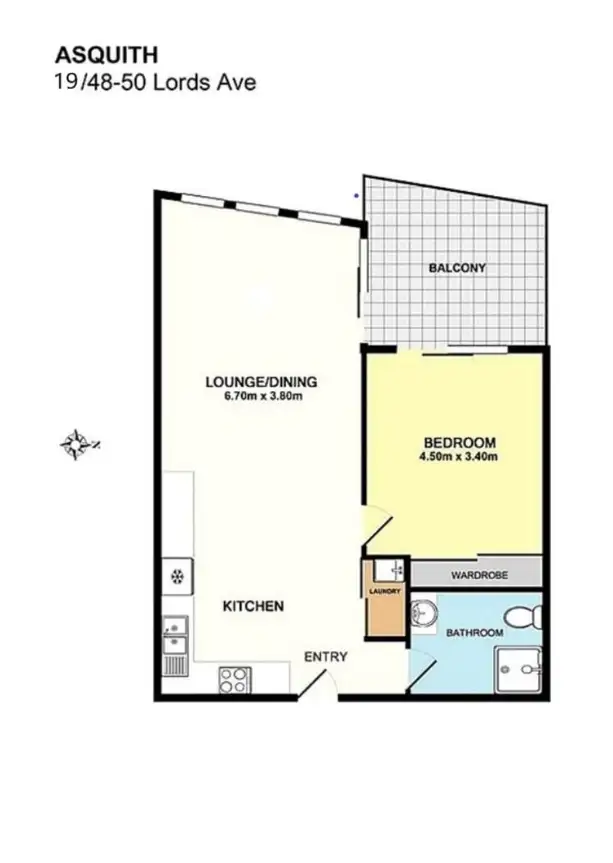 Floorplan of Homely apartment listing, 19/48-50 Lords Avenue, Asquith NSW 2077