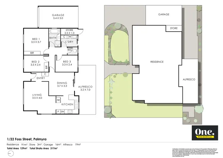 Floorplan of Homely house listing, 1/22 Foss Street, Palmyra WA 6157