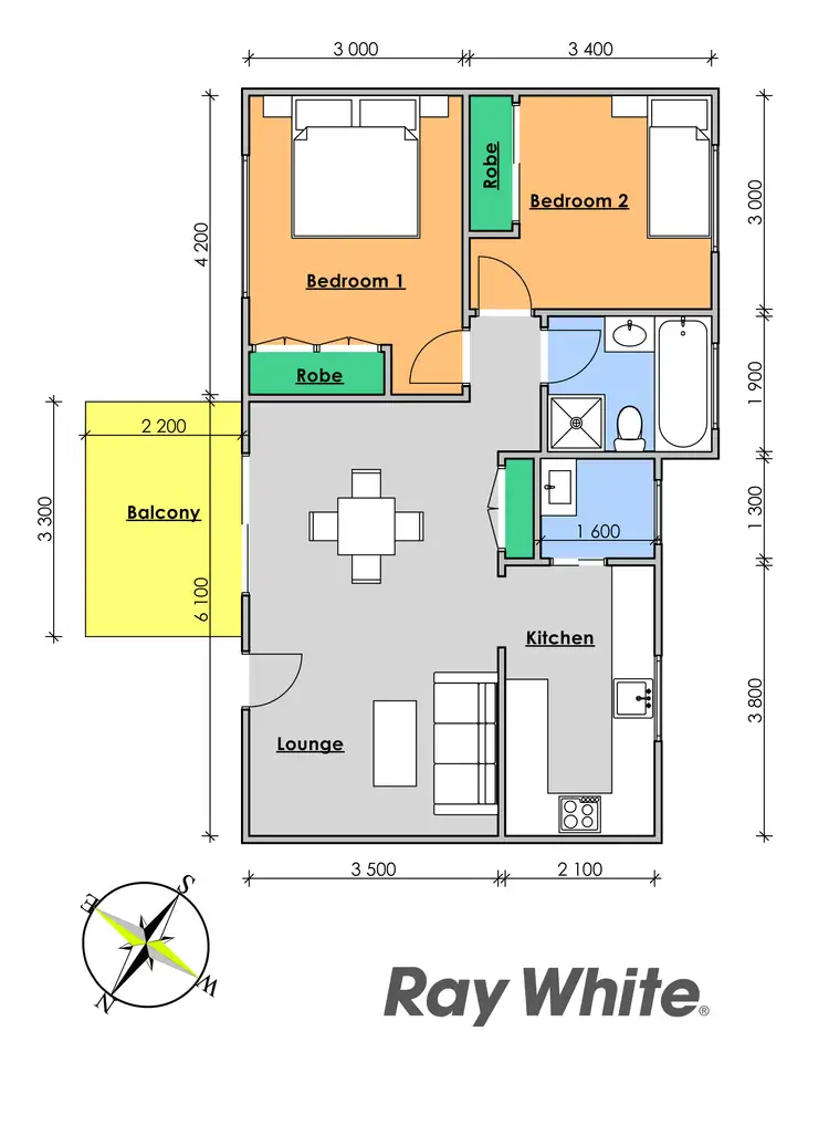 Floorplan of Homely unit listing, 9/263 Victoria Street, Taree NSW 2430