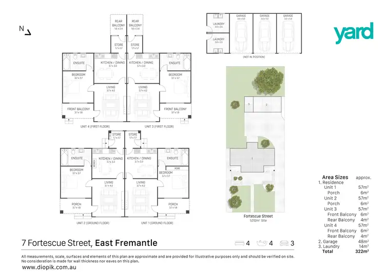 Floorplan of Homely block of units listing, 7 Fortescue Street, East Fremantle WA 6158